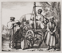 KG 01550
<br/>
Russische soldaten en een barbier
<br/>
<em>Klein, Johann Adam (1792-1875)</em>